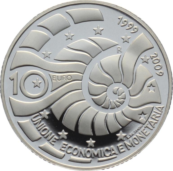 San Marino 10 Euro 2009 - Euro 10th Anniversary